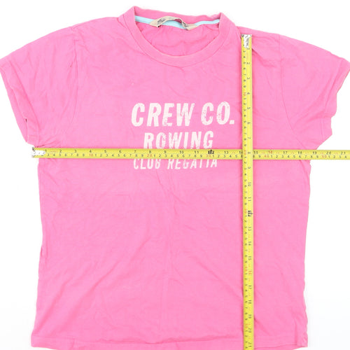 Crew Clothing Co Women's Pink Cotton T-Shirt Size 14