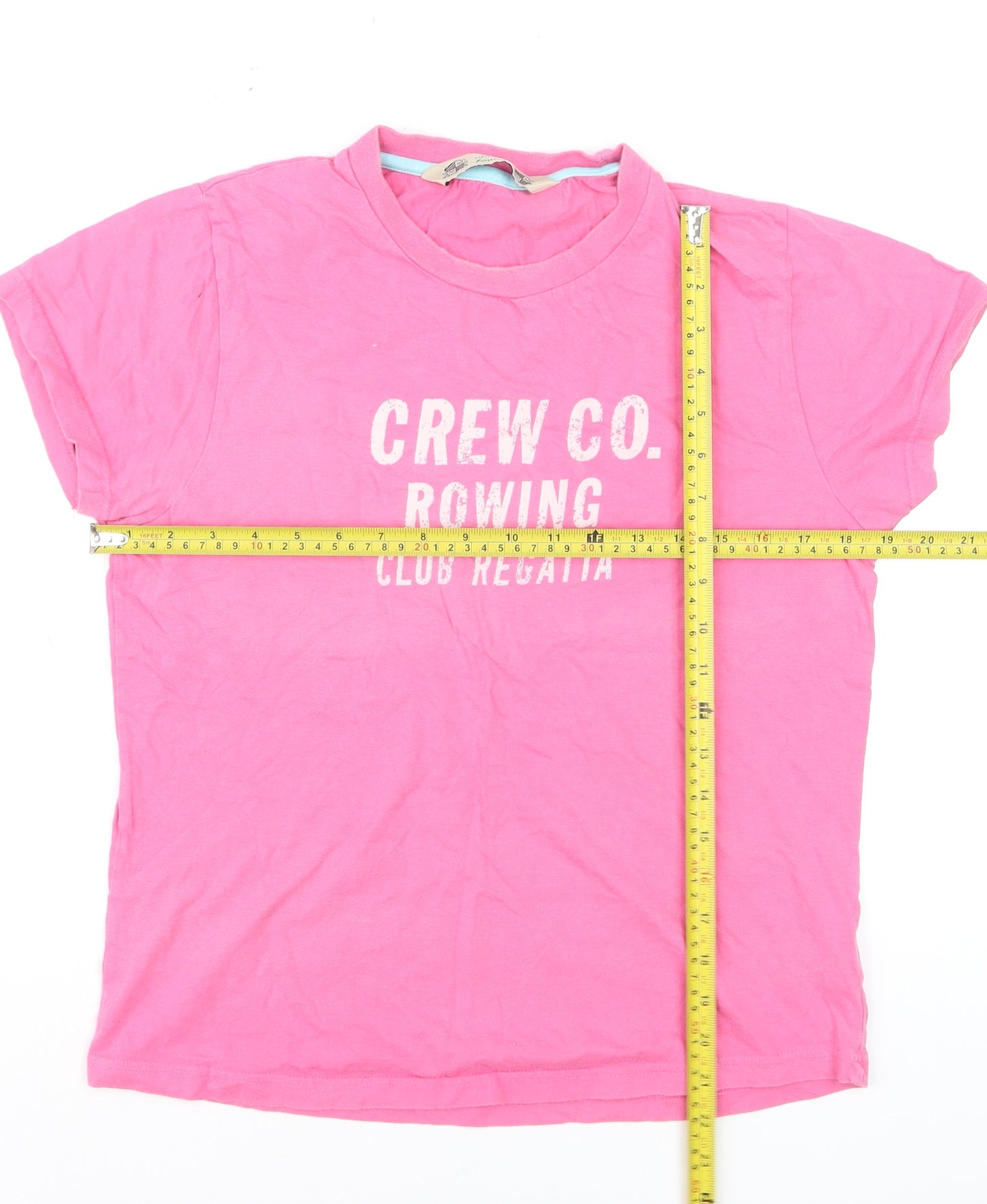 Crew Clothing Co Women's Pink Cotton T-Shirt Size 14