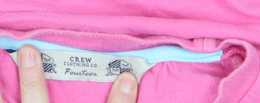 Crew Clothing Co Women's Pink Cotton T-Shirt Size 14