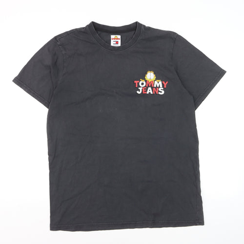 Tommy Jeans Men’s Black Garfield Graphic Cotton T-Shirt Size M