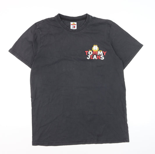 Tommy Jeans Men’s Black Garfield Graphic Cotton T-Shirt Size M