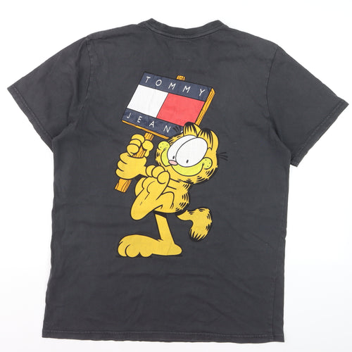 Tommy Jeans Men’s Black Garfield Graphic Cotton T-Shirt Size M