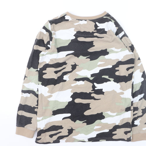 Marks and Spencer Boys Multicoloured Camouflage Long Sleeve T-Shirt 11-12 Years