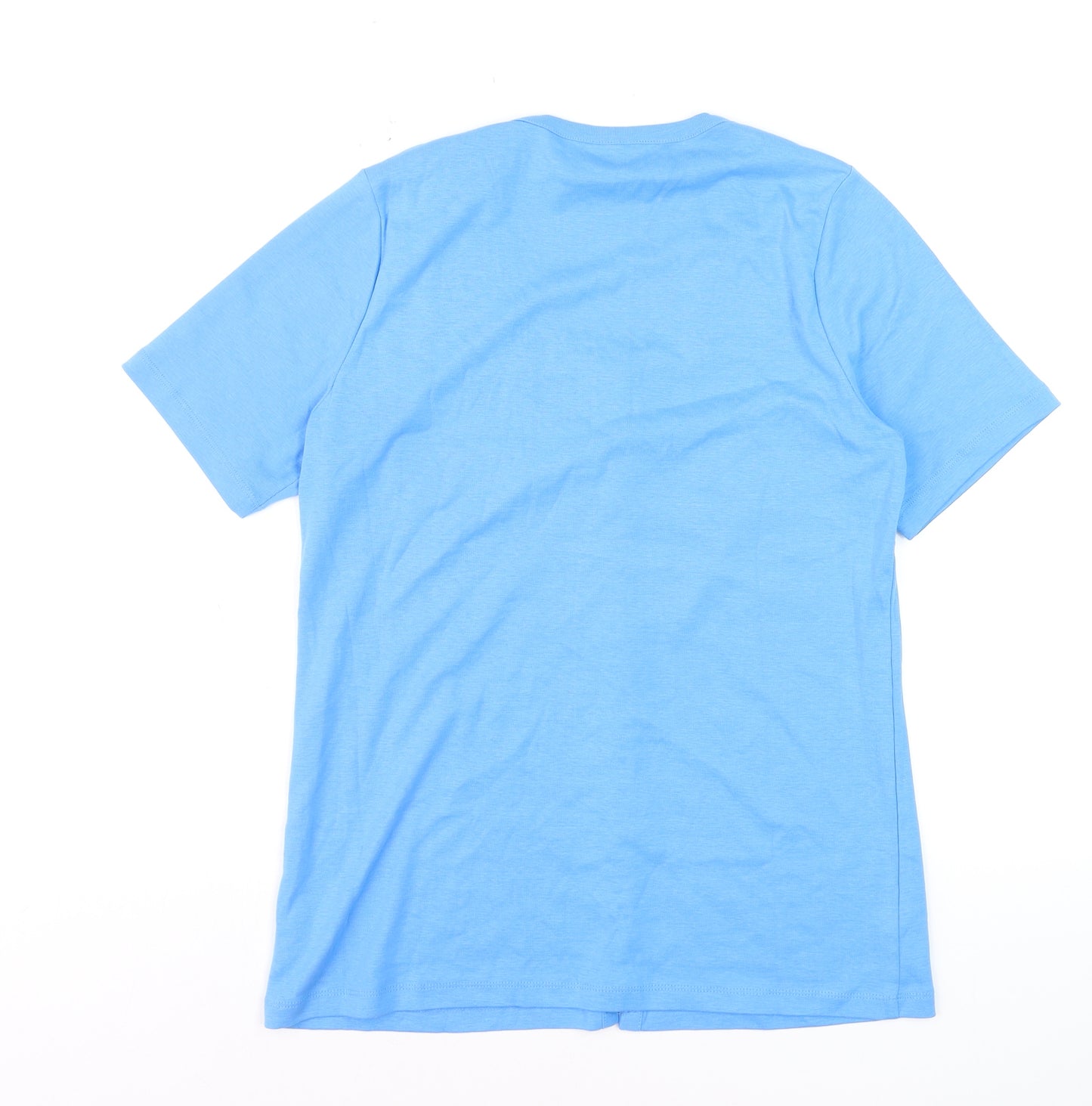 Cotton Traders Womens Blue Button-Up Short Sleeve Top Size 12
