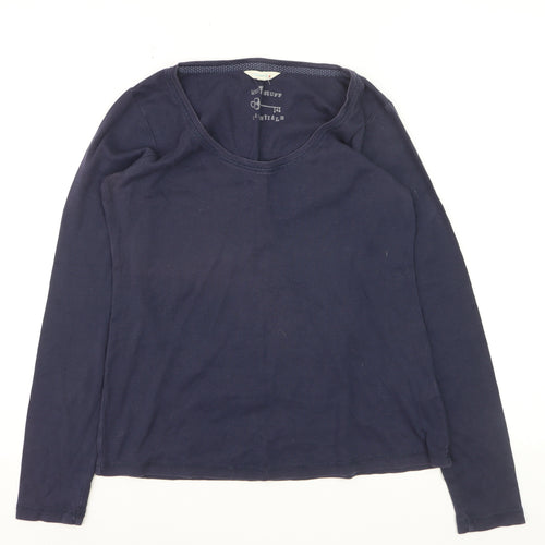 White Stuff Women's Blue Long Sleeve Cotton T-Shirt Size 8