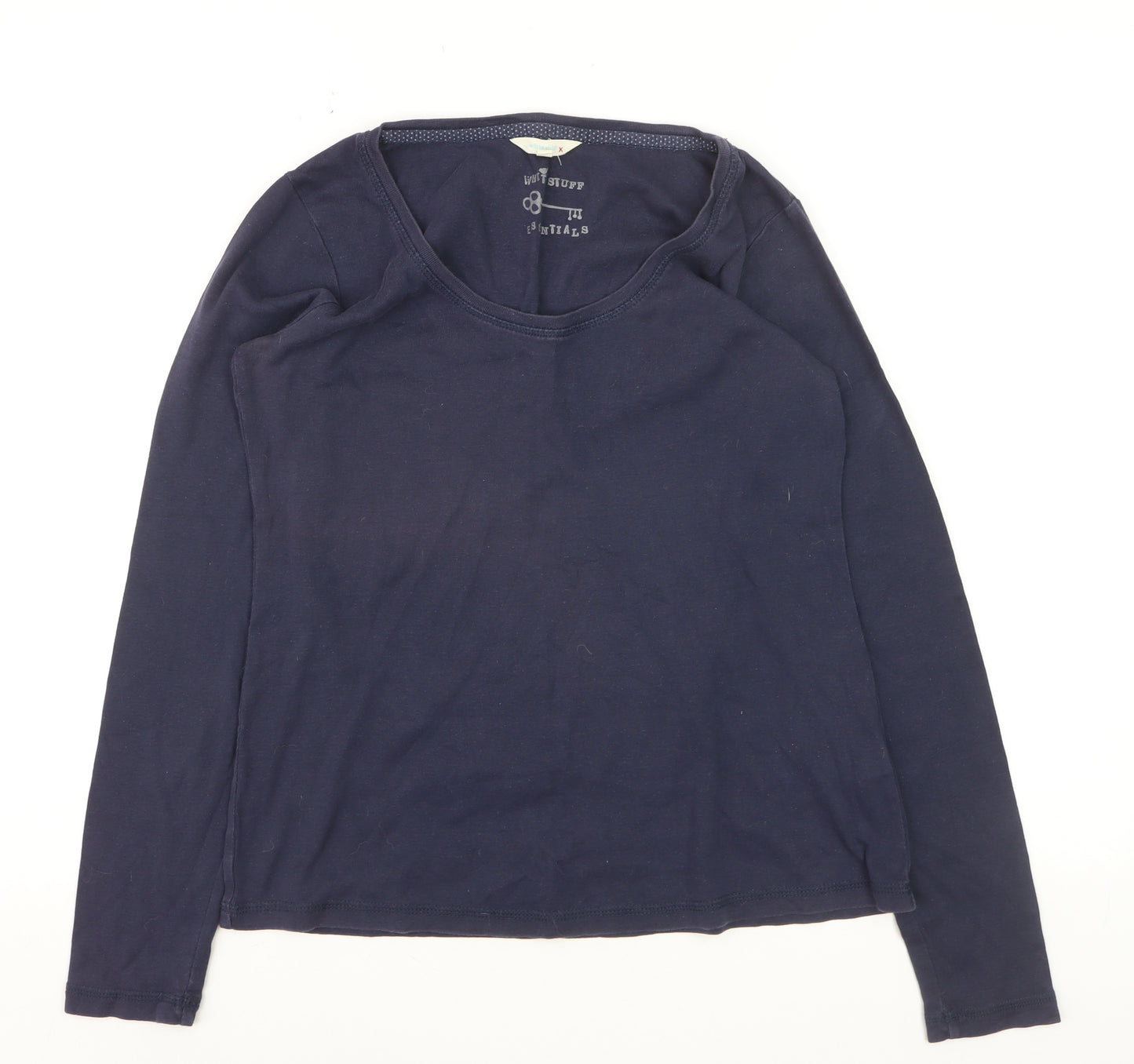 White Stuff Women's Blue Long Sleeve Cotton T-Shirt Size 8
