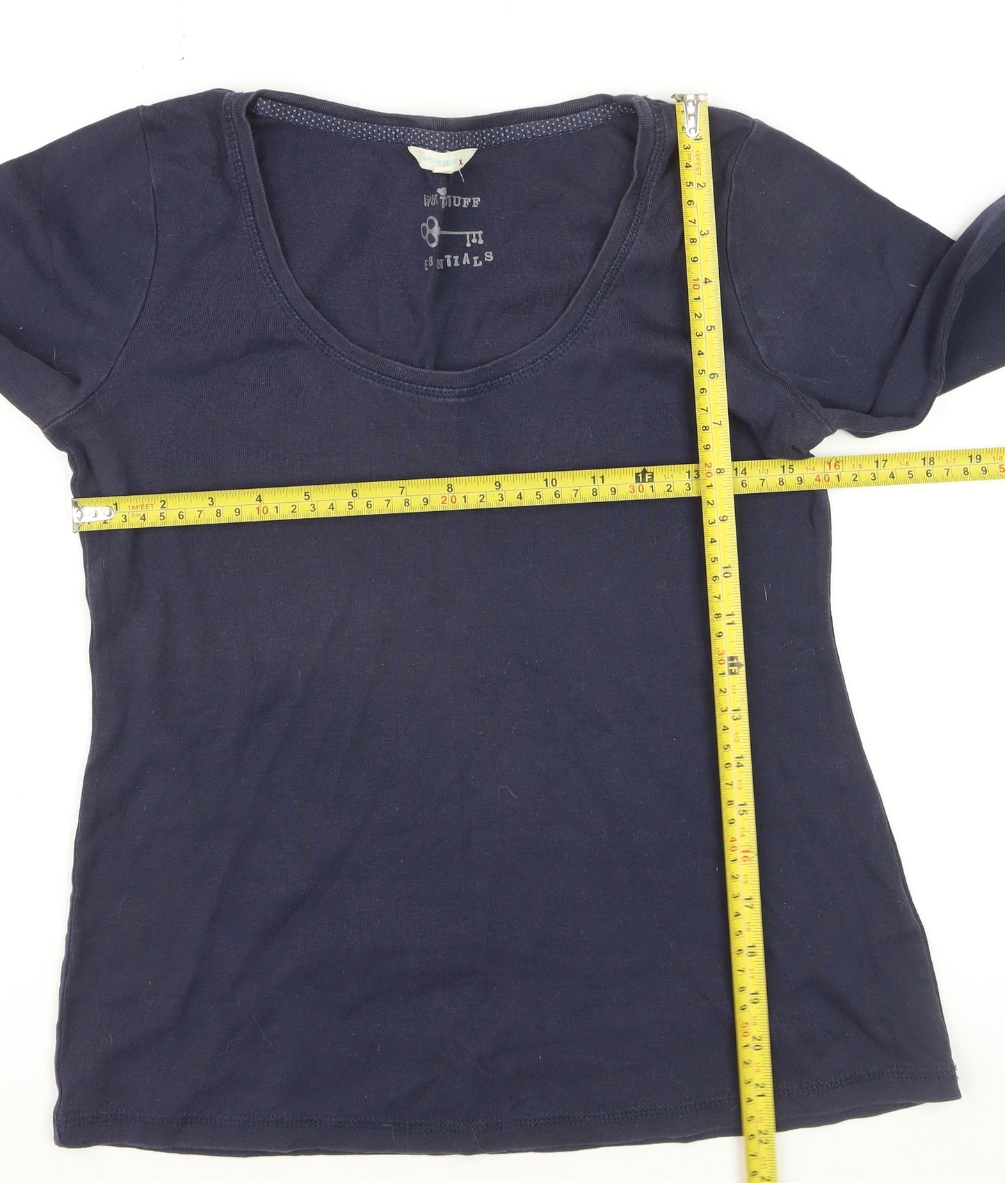 White Stuff Women's Blue Long Sleeve Cotton T-Shirt Size 8