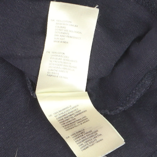 White Stuff Women's Blue Long Sleeve Cotton T-Shirt Size 8