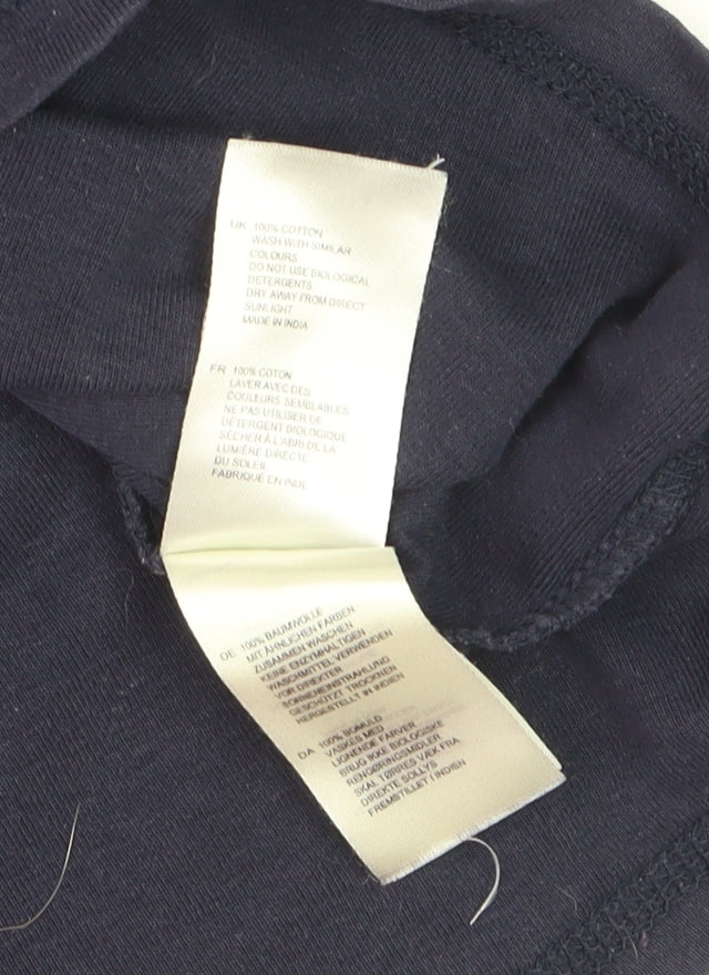 White Stuff Women's Blue Long Sleeve Cotton T-Shirt Size 8