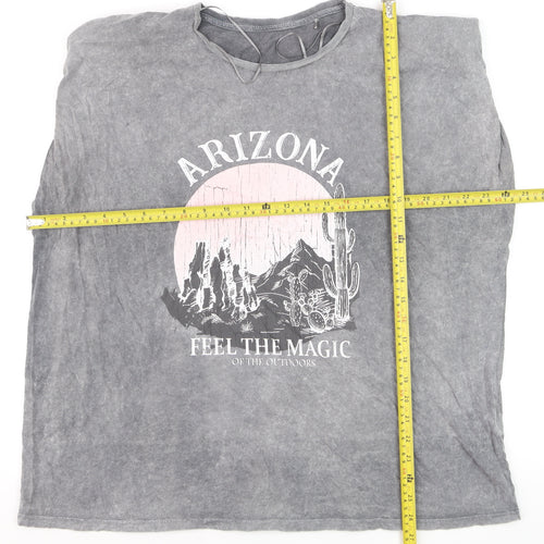 George Womens Grey Arizona Graphic Cotton T-Shirt Size 18