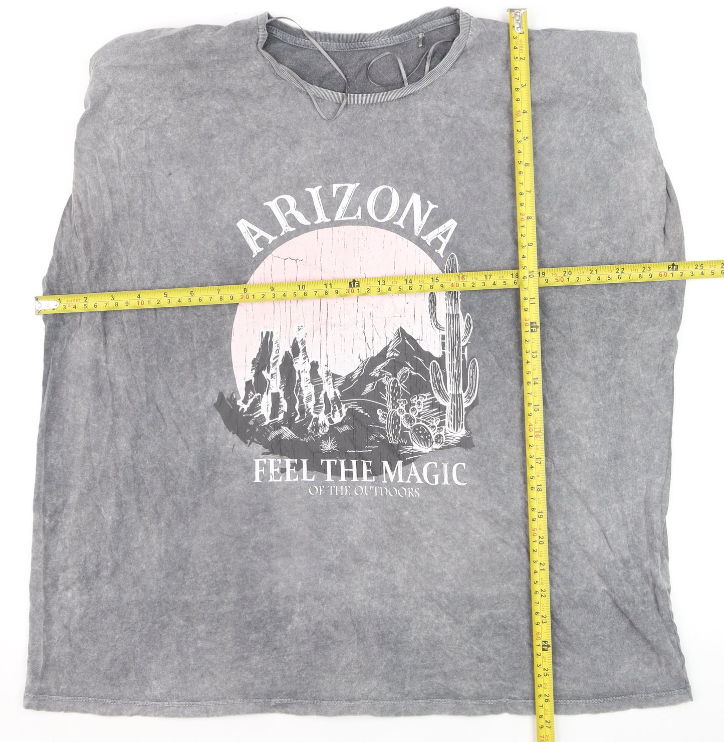 George Womens Grey Arizona Graphic Cotton T-Shirt Size 18