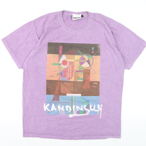 apoh London Men's Purple Kandinsky Art Graphic T-Shirt Size L