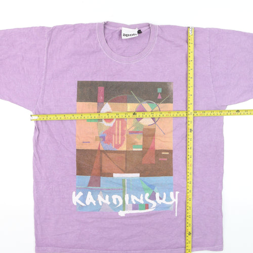 apoh London Men's Purple Kandinsky Art Graphic T-Shirt Size L