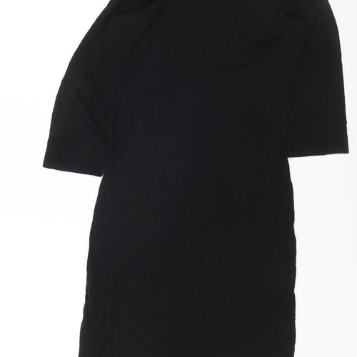 Boohoo Women’s Black Bodycon High Neck Knee Length Dress Size 12