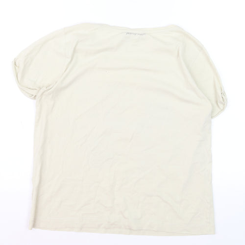 Twenty8Twelve Women's Beige Graphic Cotton T-Shirt M