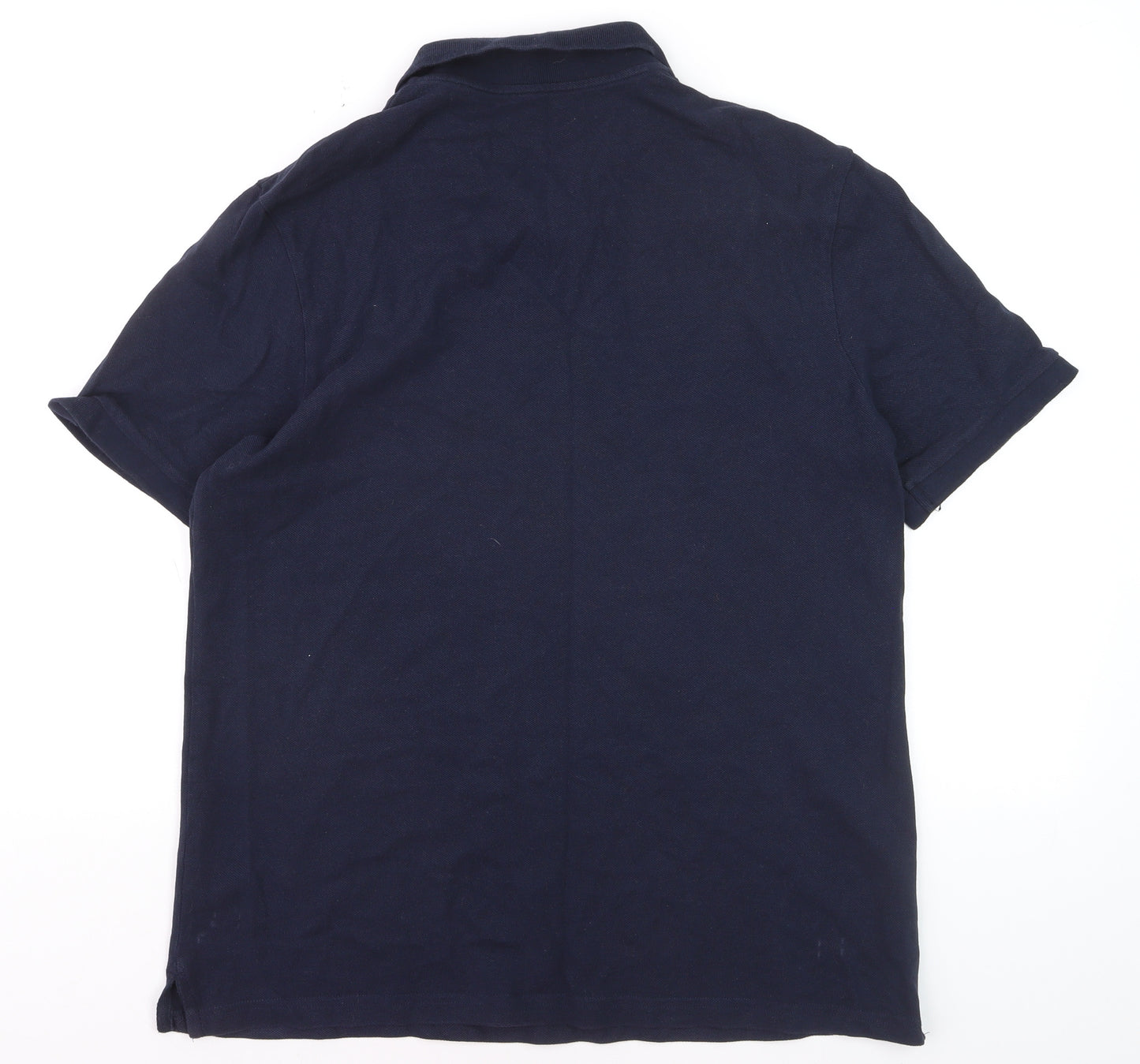 George Men's Blue Regular Fit Cotton Polo Shirt Size M