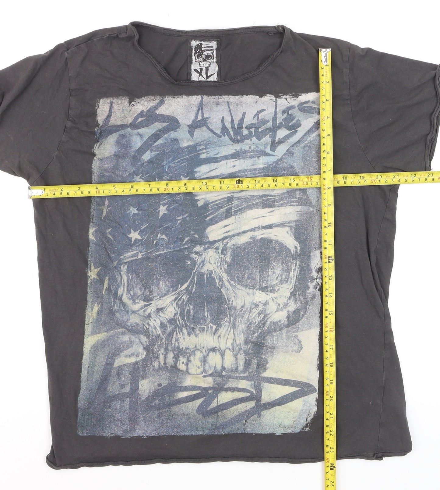 Cedar Wood State Women's Black XL Skull Print Graphic T-Shirt