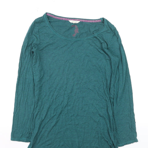 White Stuff Womens Green Long Sleeve Modal Top Size 12