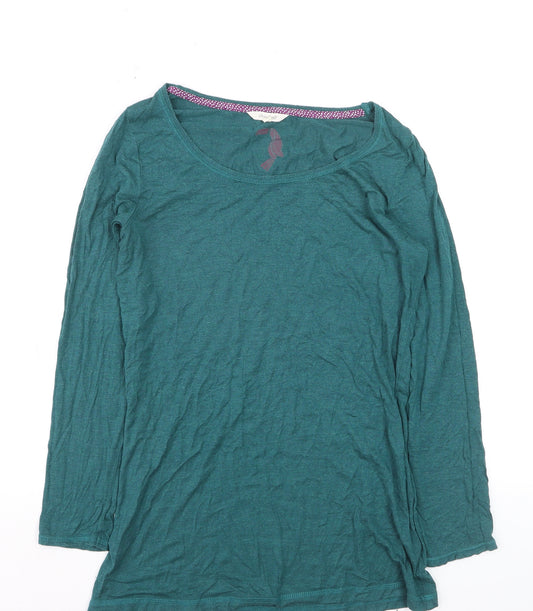 White Stuff Womens Green Long Sleeve Modal Top Size 12