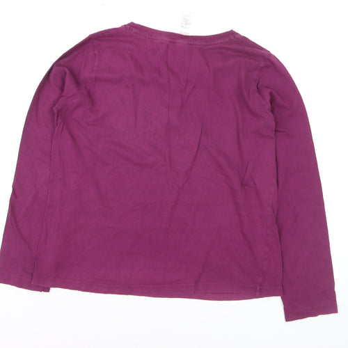 Avenue Women Purple Cotton Henley Long Sleeve Top Size 12