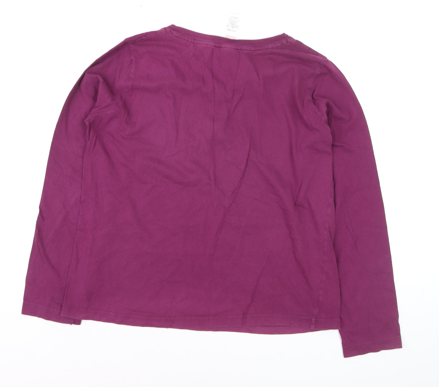 Avenue Women Purple Cotton Henley Long Sleeve Top Size 12