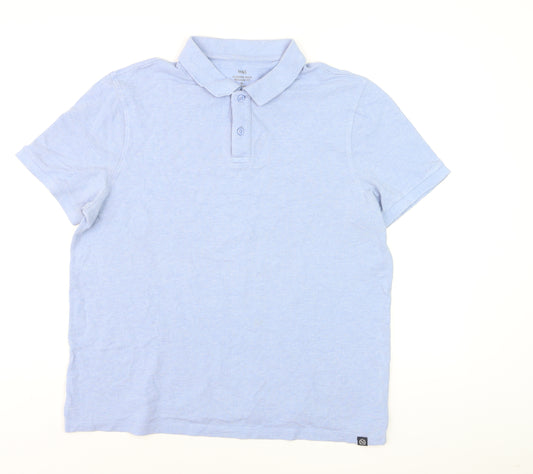 Marks and Spencer Men's Blue XL Regular Fit Cotton Polo Shirt
