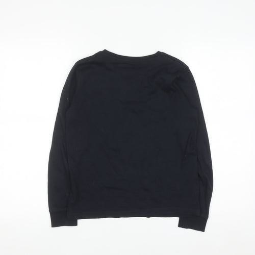 Next Boys Black Graphic Long Sleeve Pullover T-Shirt 11 Years