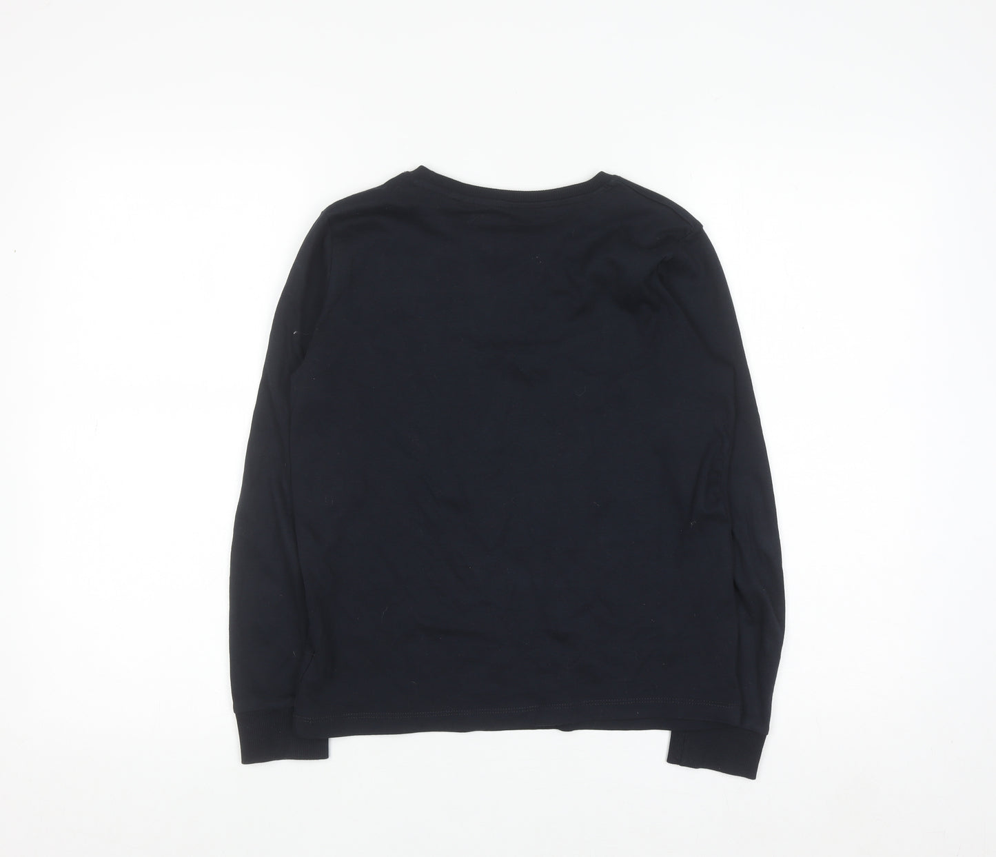 Next Boys Black Graphic Long Sleeve Pullover T-Shirt 11 Years