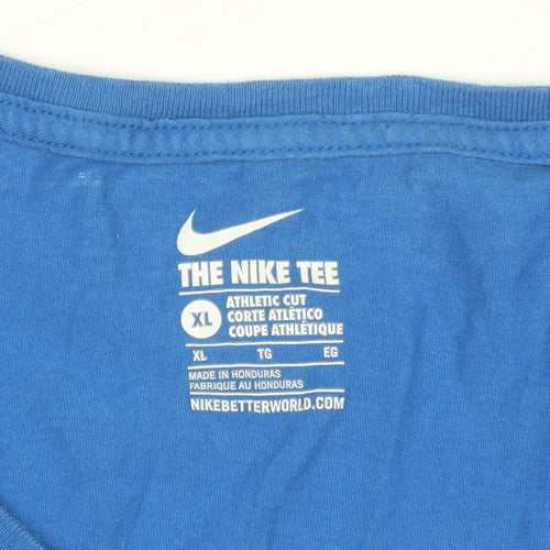 Nike Men's Blue XL Athletic Fit Air Logo Sports T-Shirt