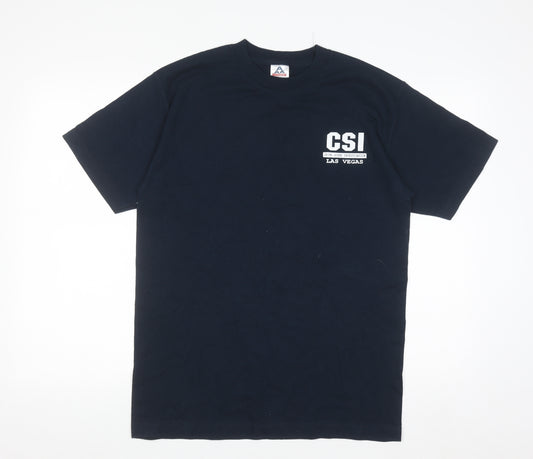 Alstyle Apparel Men's Black CSI Las Vegas Cotton T-Shirt Medium