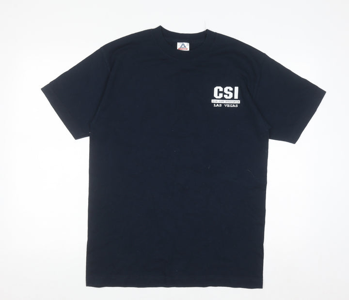 Alstyle Apparel Men's Black CSI Las Vegas Cotton T-Shirt Medium