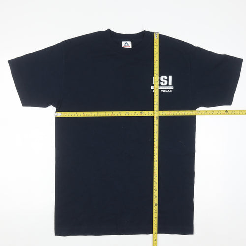 Alstyle Apparel Men's Black CSI Las Vegas Cotton T-Shirt Medium