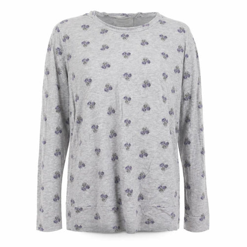 Next Women Grey Floral Long Sleeve Viscose Nightshirt XS