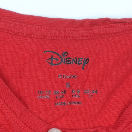 Disney Womens Red Long Sleeve Christmas Nightshirt S Happy Holidays Mickey Minnie