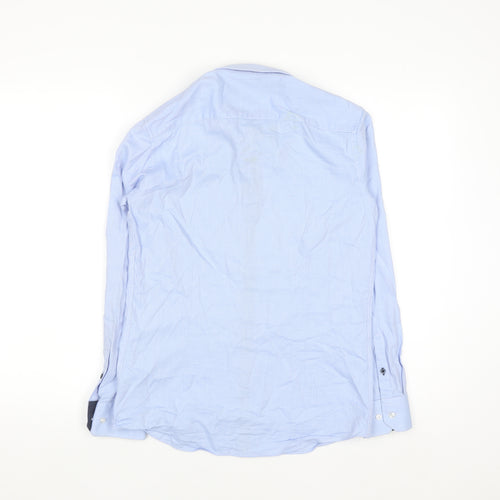 Diesel Boys Blue Long Sleeve Button-Up Dress Shirt Age 13 Cotton Classic Fit