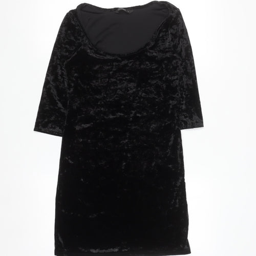 Dunnes Women’s Black Velvet Bodycon Party Dress Size 12