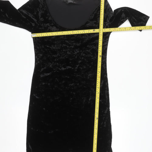 Dunnes Women’s Black Velvet Bodycon Party Dress Size 12