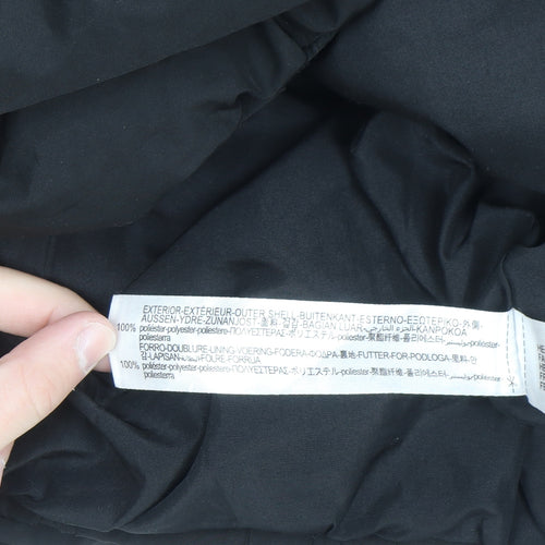 Zara Women’s Black Puffer Jacket Size 14 Hooded Short Winter