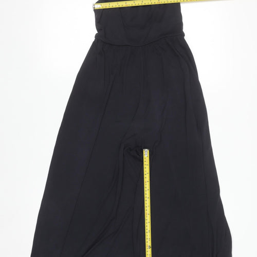 Urban Outfitters Womens Black XXS Strappy Wide-Leg Jumpsuit