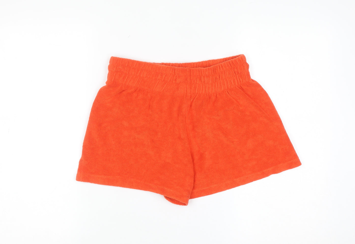 Bershka Women’s Orange Terry Sweat Shorts Size M