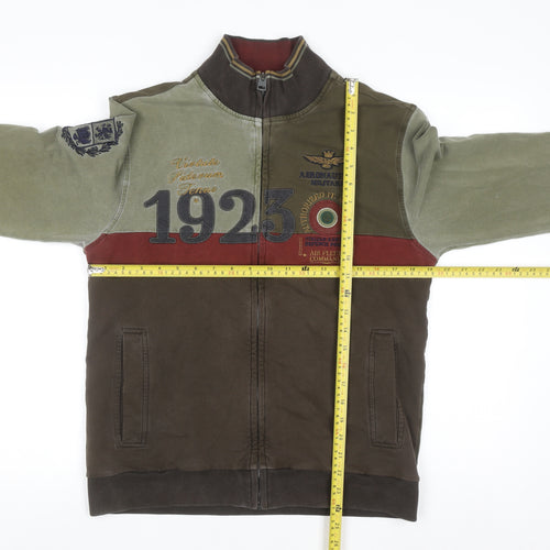 Aeronautica Militare Men’s Green Full Zip Sweatshirt Medium