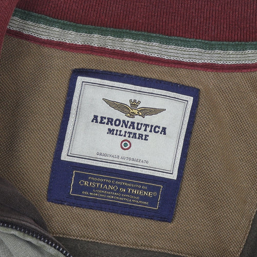 Aeronautica Militare Men’s Green Full Zip Sweatshirt Medium