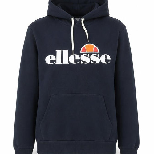 Ellesse Women's Navy Hoodie Size 8 Pullover Cotton Blend Logo Hooded Sweatshirt