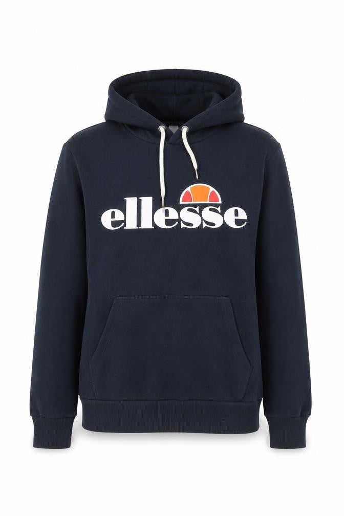 Ellesse Women's Navy Hoodie Size 8 Pullover Cotton Blend Logo Hooded Sweatshirt