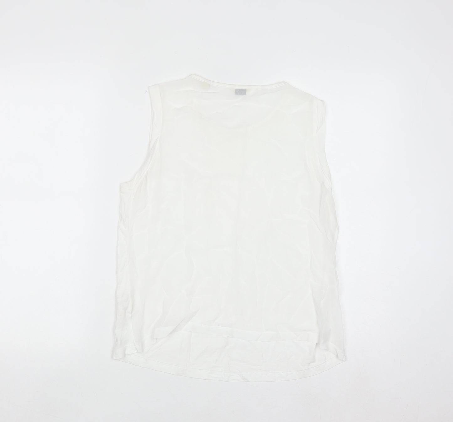 Jack Wills Women White Cotton Modal Tank Top UK 12