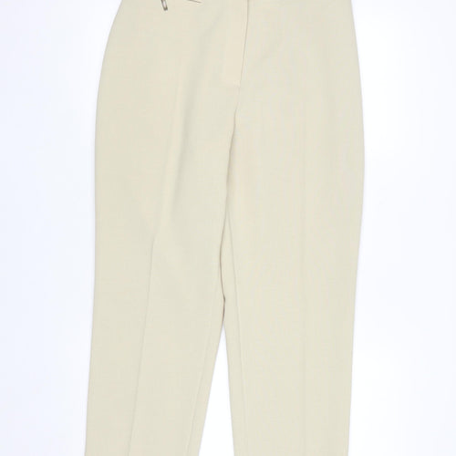 Marks and Spencer Women Beige Size 14 Short Dress Pants