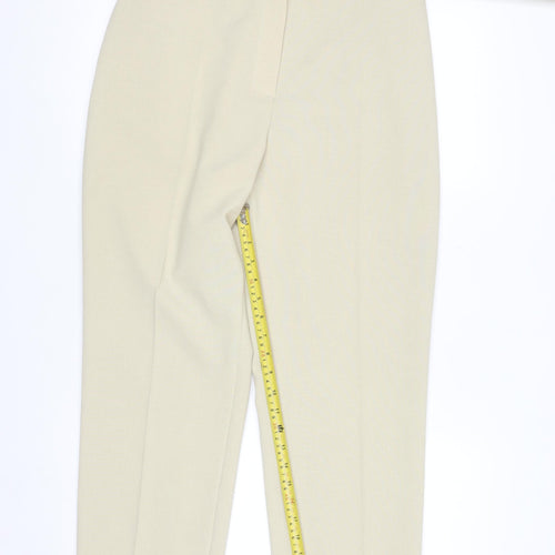 Marks and Spencer Women Beige Size 14 Short Dress Pants