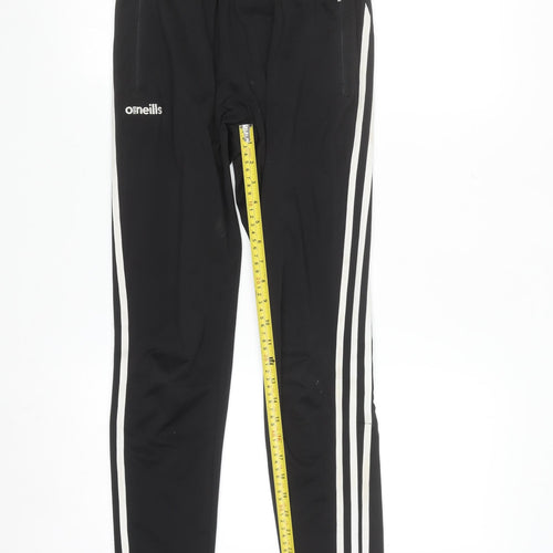 O’Neills Boys Black 13 Years Track Pants with Side Stripes and Zip Pockets