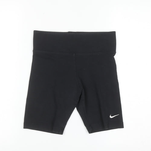 Nike Womens Black Small Biker Shorts Stretch Gym Training Activewear