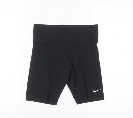Nike Womens Black Small Biker Shorts Stretch Gym Training Activewear